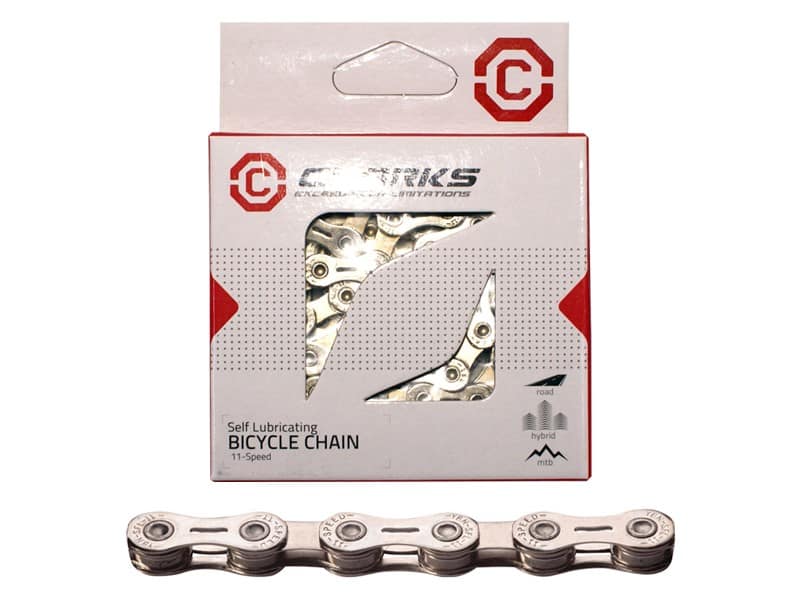 Łańcuch rowerowy CLARKS CSL11, 11-rzędowy Niklowany Samosmarujący, 116 ogniw + Spinka, 1/2"x11/128" (DWZ)