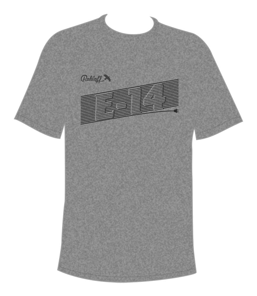 T-shirt ROHLOFF E-14 LOGO grey roz. XL (NEW 2023)