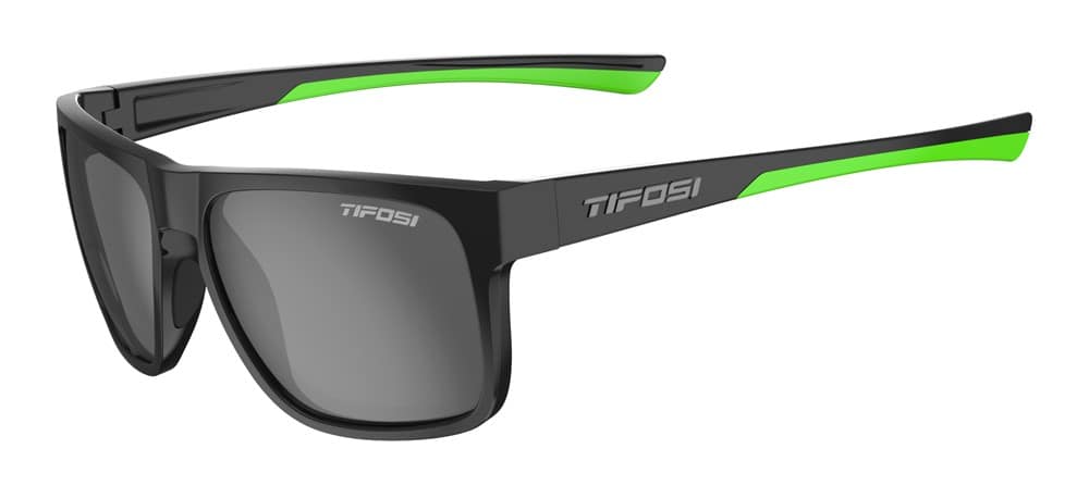 Okulary TIFOSI SWICK POLARIZED satin black/neon (1 szkło Smoke 15.4% transmisji światła) (DWZ)