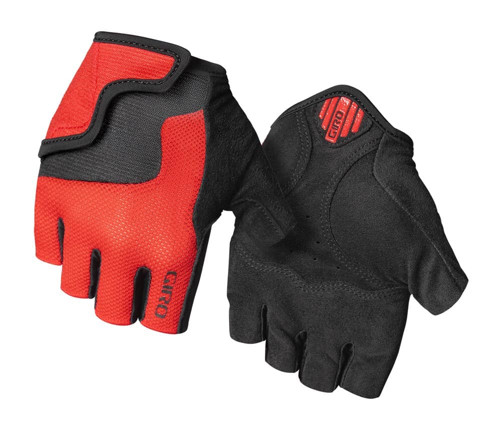 Rękawiczki juniorskie GIRO BRAVO JR krótki palec bright red roz. XS (obwód dłoni do 142 mm / dł. dłoni do 155 mm) (NEW 2025)