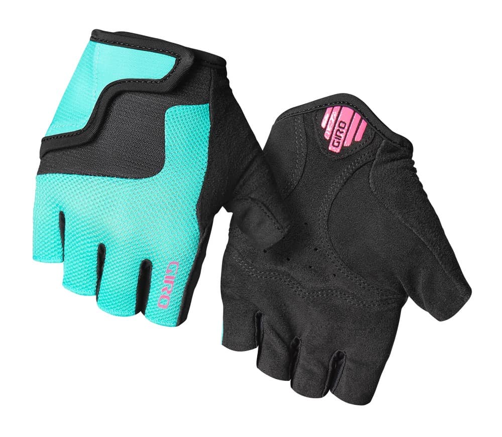 Rękawiczki juniorskie GIRO BRAVO JR krótki palec screaming teal neon pink roz. L (obwód dłoni od 162 mm / dł. dłoni od 165 mm) (NEW 2025)