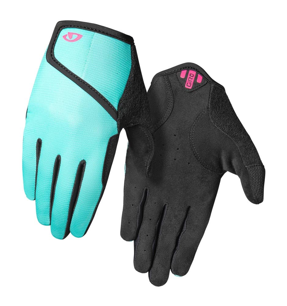 Rękawiczki juniorskie GIRO DND JR II długi palec screaming teal neon pink roz. S (obwód dłoni 142-152 mm / dł. dłoni 155-160 mm) (NEW 2025)