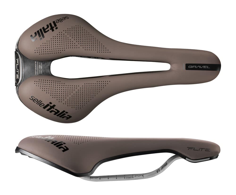 SELLE ITALIA FLITE BOOST GRAVEL TI316 SUPERFLOW S balnelis (ID Match S3), rudas, 228 g
