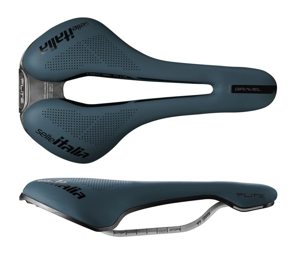 SELLE ITALIA FLITE BOOST GRAVEL TI316 SUPERFLOW L balnelis (ID Match L3), mėlynas, 232 g