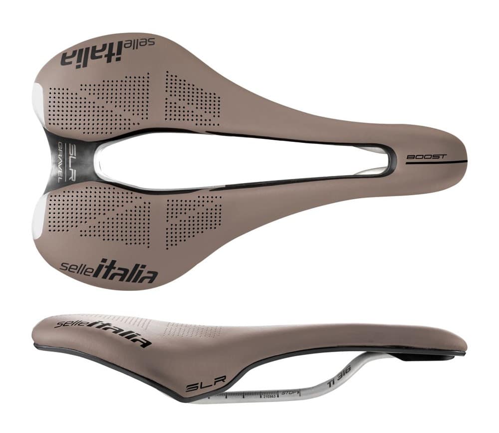SELLE ITALIA SLR BOOST GRAVEL TI316 SUPERFLOW L balnelis (ID Match L3), rudas, 209 g