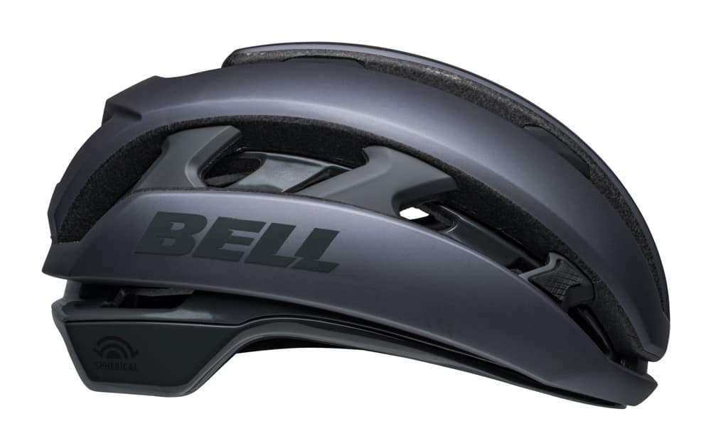 Gravel ir plento šalmas BELL XR SPHERICAL, matinis ir blizgus titano pilkas, dydis L (58–62 cm)