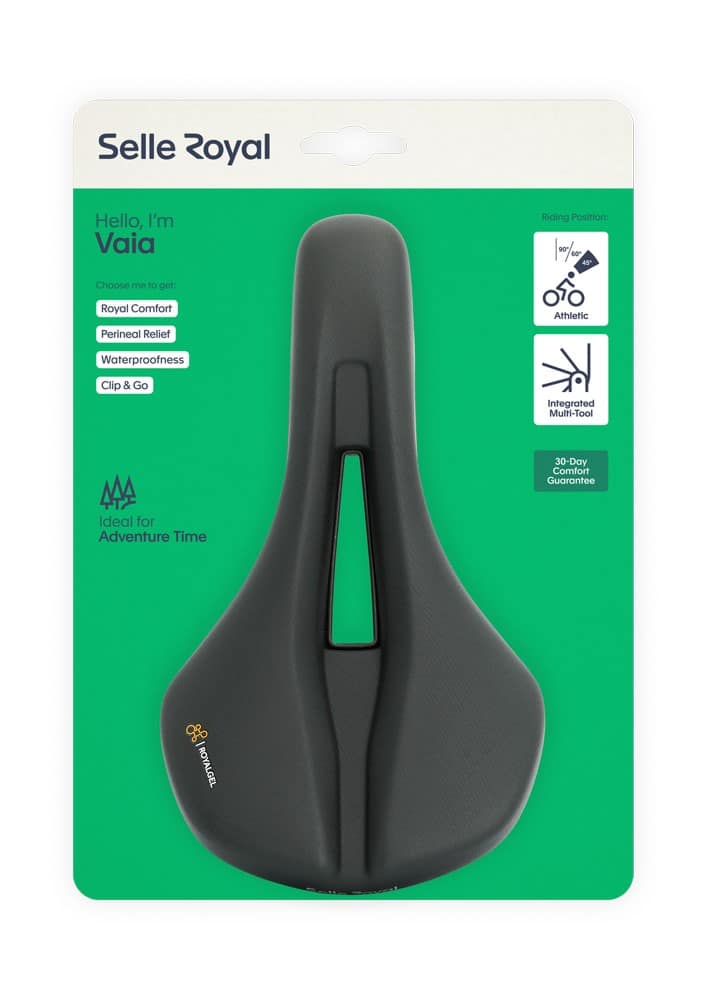 Siodło SELLEROYAL VAIA ATHLETIC 45st. żelowe, ergonomiczny kanał, unisex, 382g (NEW)