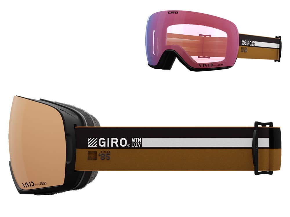 Gogle zimowe GIRO ARTICLE II CAMP TAN CASSETTE (Sferyczne) (Szyba lustrzana kolorowa VIVID-Carl Zeiss COPPER 19-42% S2 + Szyba lustrzana kolorowa VIVID-Carl Zeiss INFRARED 50% S1) (NEW 2023/2024)