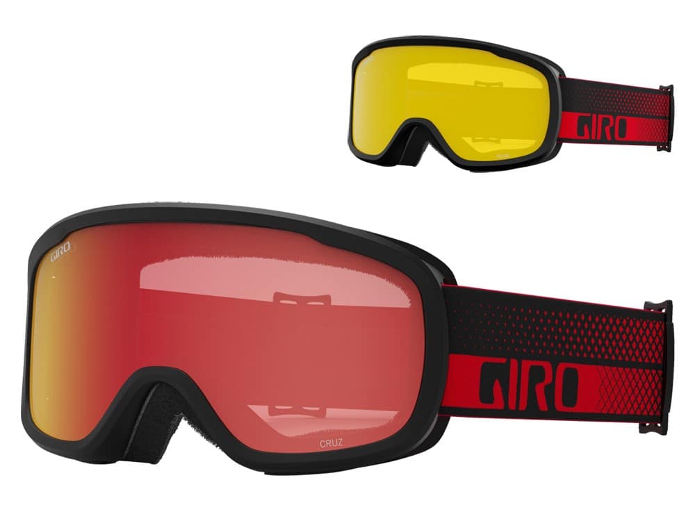 Gogle zimowe GIRO ROAM RED FLOW (OTG) (Cylindryczne) (szyba AMBER SCARLET 19-42% S2 + YELLOW 77% S1) (NEW 2023/2024)
