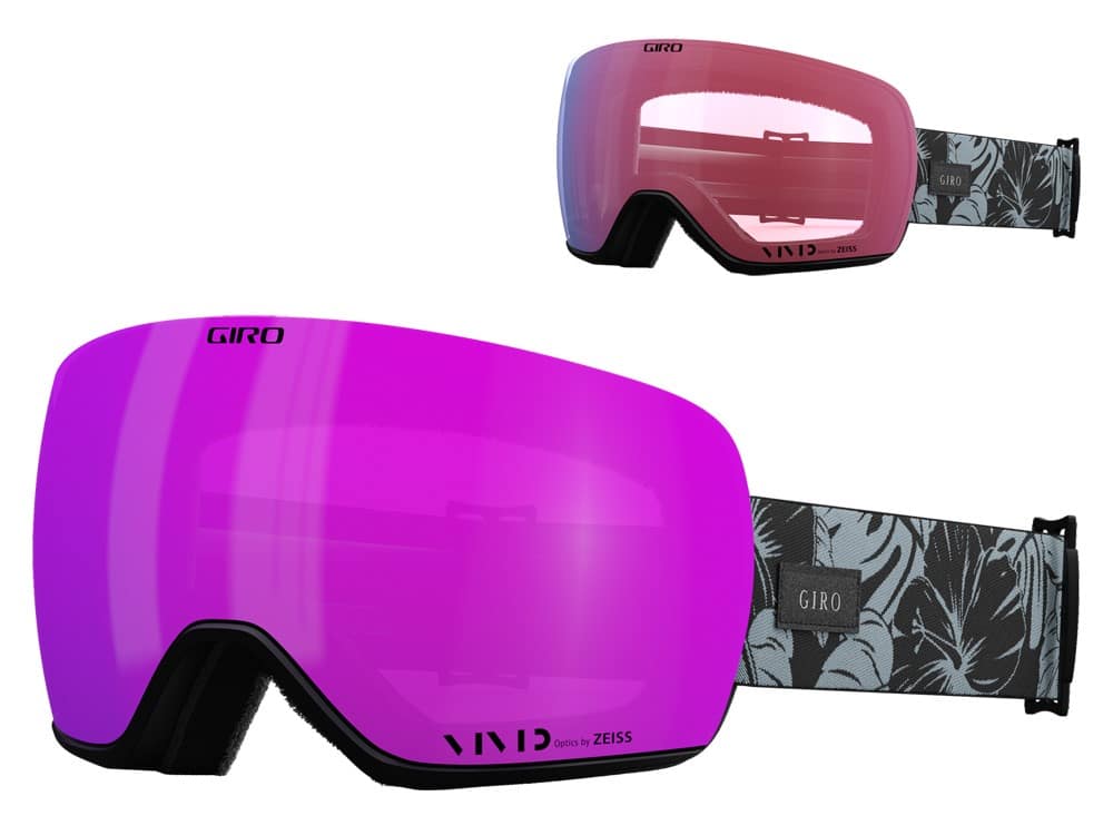Gogle zimowe GIRO ARTICLE II BLACK & GREY BOTNICAL LX (Sferyczne) (Szyba lustrzana kolorowa VIVID-Carl Zeiss PINK 27% S2 + Szyba lustrzana kolorowa VIVID-Carl Zeiss INFRARED 50% S1) (NEW 2023/2024)