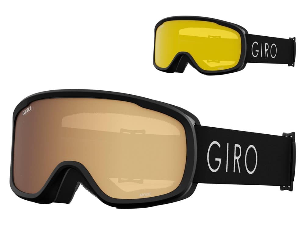 Gogle zimowe GIRO MOXIE BLACK CORE LIGHT (Cylindryczne) (szyba AMBER GOLD 19-42% S2 + YELLOW 77% S1) (NEW 2023/2024).