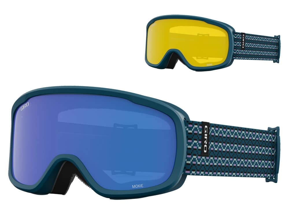 Gogle zimowe GIRO MOXIE HARBOR BLUE SEQUENCE (Cylindryczne) (szyba GREY COBALT 8-18% S3 + YELLOW 77% S1) (NEW 2023/2024).