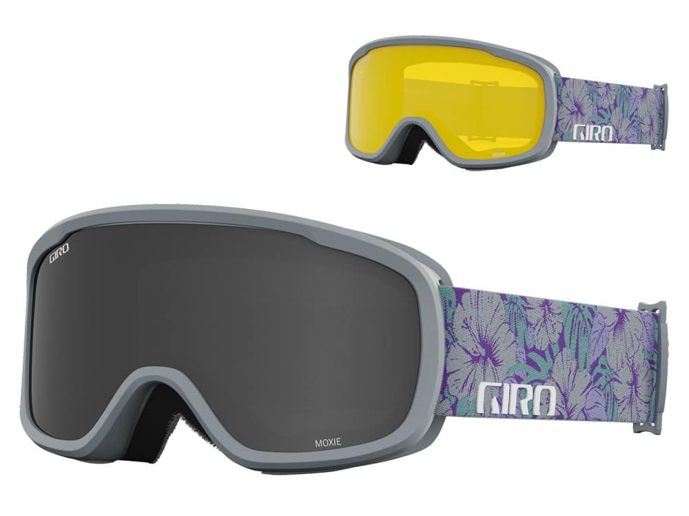 Gogle zimowe GIRO MOXIE GREY BOTANICAL (Cylindryczne) (szyba ULTRA BLACK + YELLOW 77% S1) (NEW 2023/2024).
