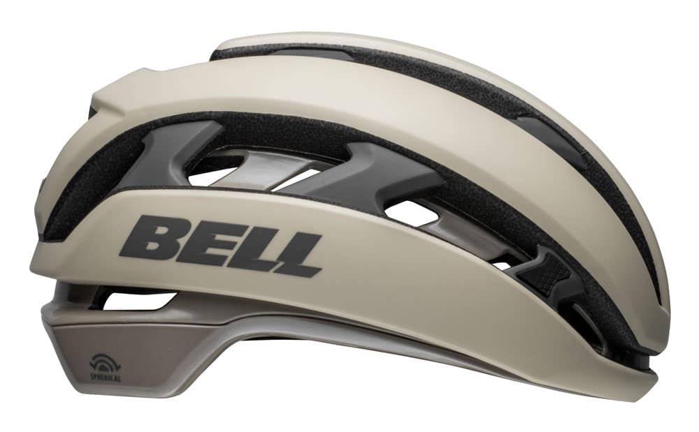 Gravel ir plento šalmas BELL XR SPHERICAL, matinis ir blizgus cemento spalvos, dydis L (58–62 cm)