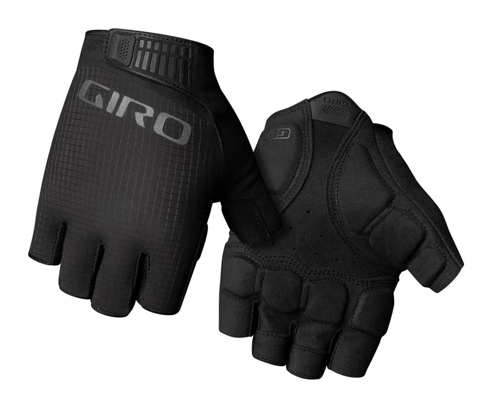 Vyriškos GIRO BRAVO II GEL dviratininko pirštinės trumpais pirštais, juodos, dydis XXXL (delno apimtis nuo 275 mm / delno ilgis nuo 215 mm)