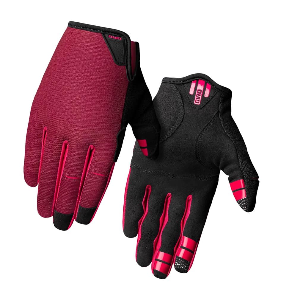 Rękawiczki damskie GIRO LA DND długi palec dark cherry / raspberry roz. M (obwód dłoni 203-229 mm / dł. dłoni 181-188 mm) (NEW 2025)