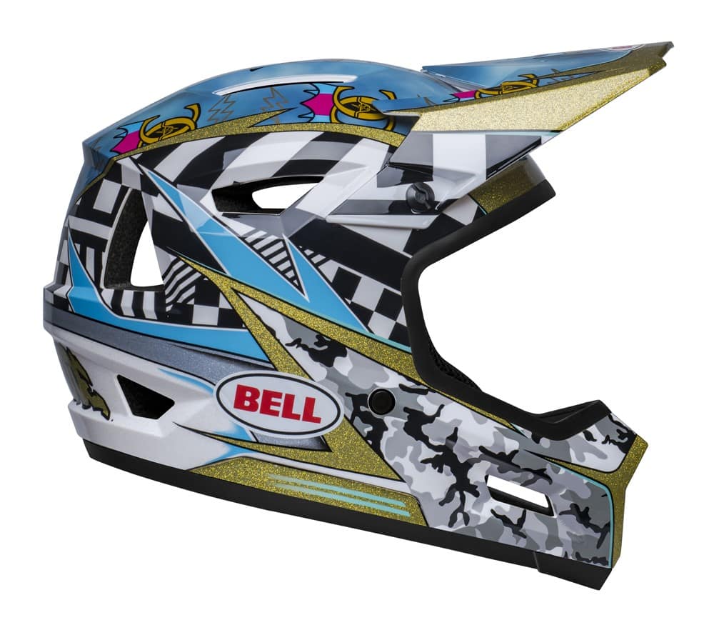 Visą veidą dengiantis šalmas BELL SANCTION 2 DLX MIPS caiden 24 blizgus juodas / baltas, dyd. XL (59–61 cm)