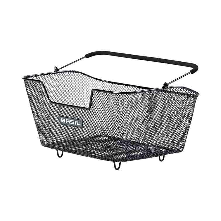 Kosz tylny na bagażnik BASIL BASE M MULTI SYSTEM, MULTI System, stalowy czarny (WYPRZEDAŻ -50%)