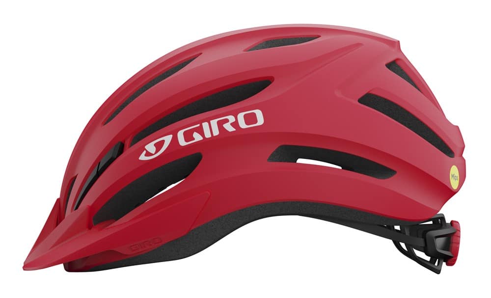 MTB šalmas GIRO REGISTER II MIPS, matinis ryškiai raudonas ir baltas, dydis universalus (54-61 cm)