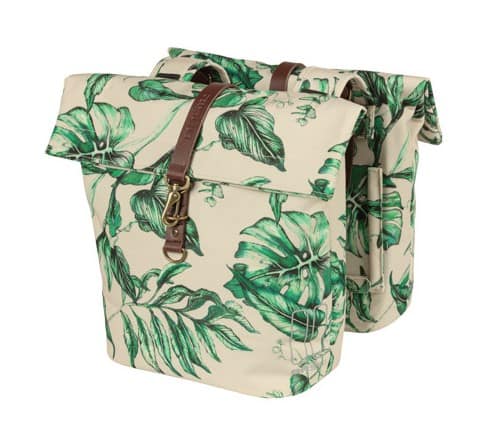 Sakwa podwójna BASIL EVER-GREEN DOUBLE PANNIER BAG 28-32L, Universal Bridge System, wodoodporna sandshell beige (WYPRZEDAŻ -50%)