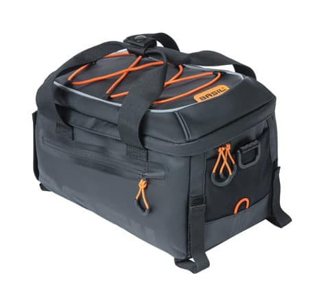 Torba na bagażnik BASIL MILES TARPAULIN TRUNKBAG 7L, 100% wodoodporna black orange (NEW)