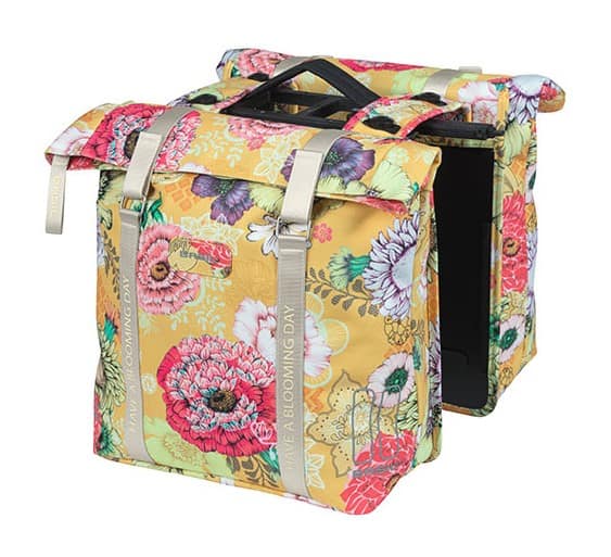 Sakwa podwójna BASIL BLOOM FIELD DOUBLE PANNIER BAG MIK 28-35L, MIK System (ready to go) honey yellow (NEW)