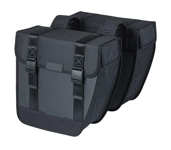 Sakwa podwójna BASIL TOUR WATERPROOF DOUBLE PANNIER BAG 28L, Universal Bridge System, wodoodporna black (WYPRZEDAŻ -50%)