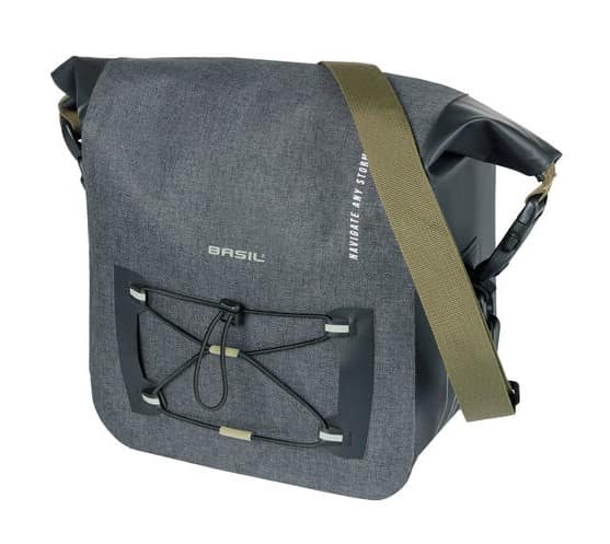 Torba na kierownicę BASIL NAVIGATOR STORM KF HANDLEBAR BAG 10-11L, wodoodporna, grey black (NEW)
