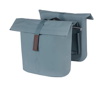 Sakwa podwójna BASIL CITY DOUBLE PANNIER BAG MIK 28-32L, MIK System (ready to go), graphite blue (WYPRZEDAŻ -50%)