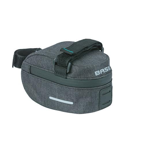 Torebka podsiodłowa BASIL DISCOVERY 365D FRAME BAG S 0.5L, mocowanie na paski, wodoodporna black melee (NEW)