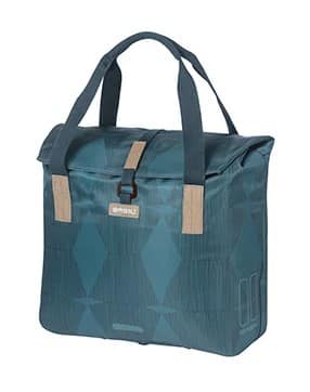 Sakwa pojedyncza BASIL ELEGANCE BICYCLE SHOPPER 20-26L Hook On System, wodoodporna estate blue (NEW)