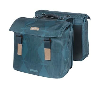 Sakwa podwójna BASIL ELEGANCE DOUBLE PANNIER BAG MIK 40-49L, MIK System (ready to go) wodoodporna estate blue (NEW).