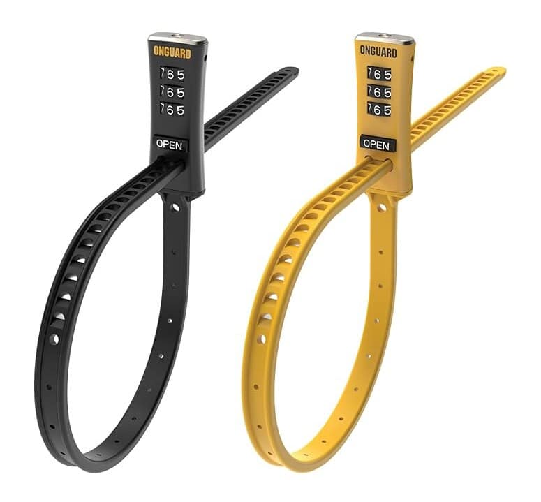 Zapięcie rowerowe ONGUARD 8078 Zip Lock Pack - 10mm 180cm - SZYFR black/yellow zestaw 2 szt (NEW)