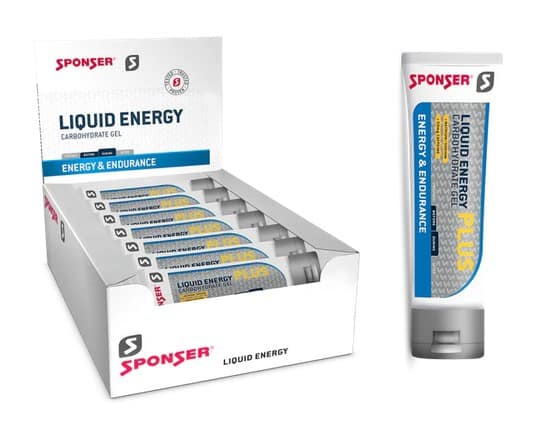 Żel energetyczny SPONSER LIQUID ENERGY PLUS neutralny z kofeiną pudełko (18 tubek x 70g) (NEW)