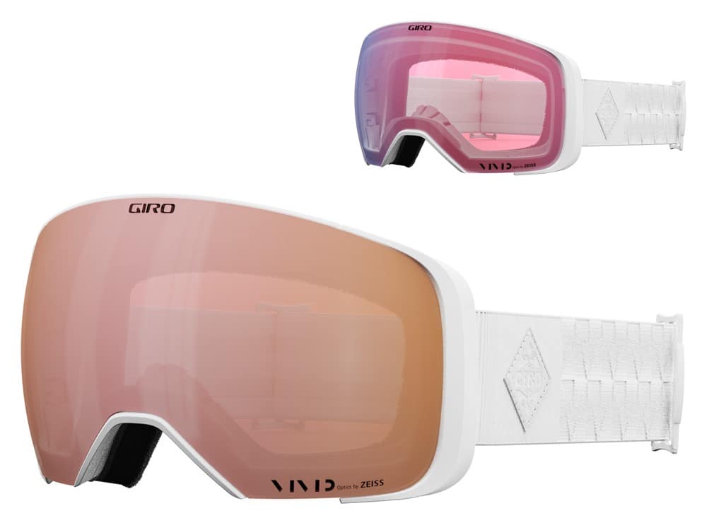 Gogle zimowe GIRO COMP WITE BLISS (Sferyczne) (Szyba lustrzana kolorowa VIVID-Carl Zeiss ROSE GOLD 19-42% S2 + Szyba lustrzana kolorowa VIVID-Carl Zeiss INFRARED 50% S1) (NEW 2025/2026)