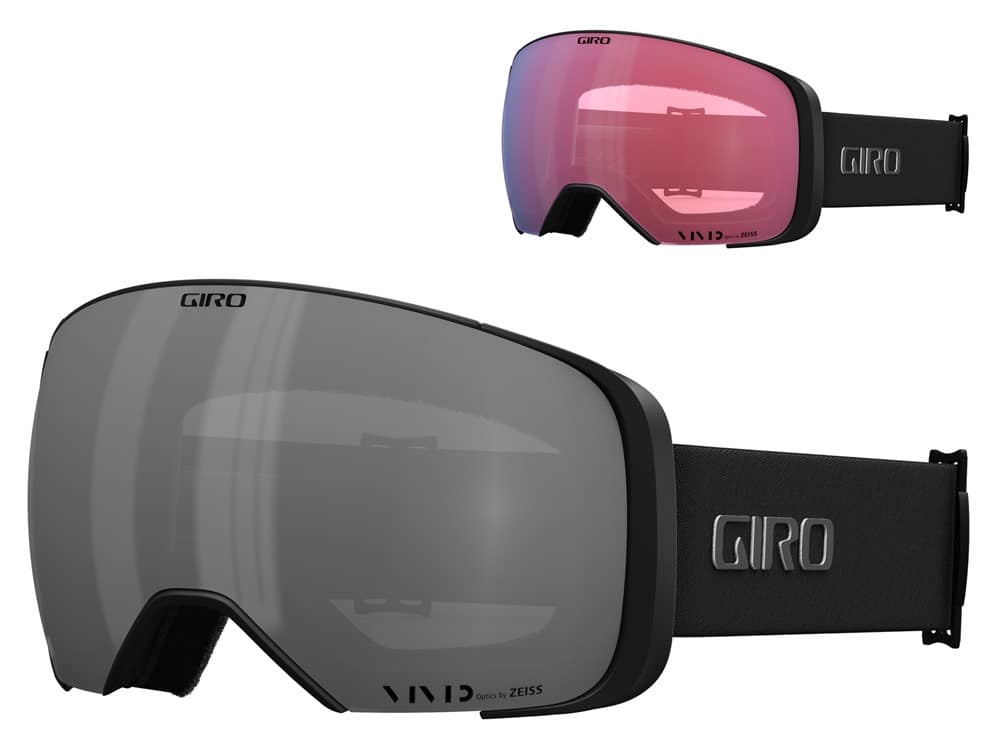 Gogle zimowe GIRO COMP BLACK WHITE INDICATOR (Sferyczne) (Szyba lustrzana kolorowa VIVID-Carl Zeiss ONYX 08-18% VLT S3 + Szyba lustrzana kolorowa VIVID-Carl Zeiss INFRARED 50% S1) (NEW 2025/2026)