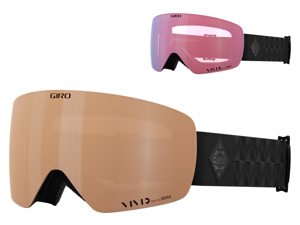 Gogle zimowe GIRO CONTOUR RS BLACK BLISS (OTG) (Sferyczne) (Szyba lustrzana kolorowa VIVID-Carl Zeiss COPPER 19-42% S2 + Szyba lustrzana kolorowa VIVID-Carl Zeiss INFRARED 58% S1) (NEW 2024/2025)