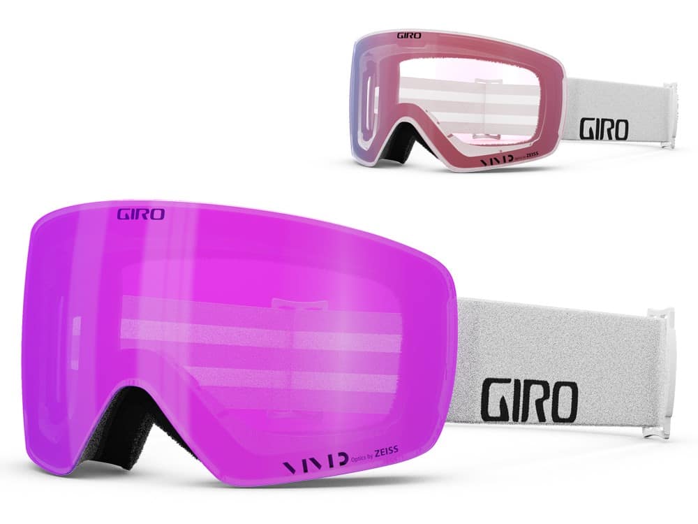 Gogle zimowe GIRO CONTOUR RS WHITE WORDMARK (OTG) (Sferyczne) (Szyba lustrzana kolorowa VIVID-Carl Zeiss PINK 00% S2 + Szyba lustrzana kolorowa VIVID-Carl Zeiss INFRARED 58% S1) (NEW 2024/2025)