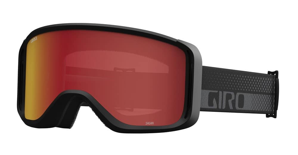 Gogle zimowe GIRO SAGEN BLACK GREY FLOW (OTG) (Cylindryczne) (szyba AMBER SCARLET 19-42% S2) (NEW 2024/2025)