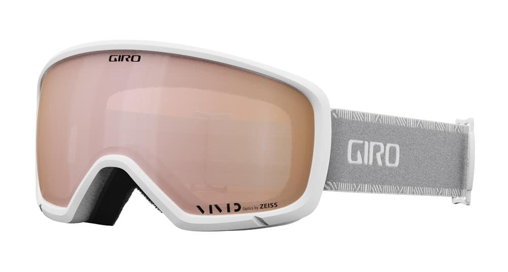 Gogle zimowe GIRO MILLIE WHITE & GREY CHUTE (Sferyczne) (szyba VIVID ROSE GOLD 19-42% S2) (NEW 2024/2025).