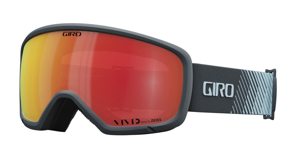 Gogle zimowe GIRO RINGO DARK SHARK LIGHT STREAKER (OTG) (Sferyczne) (Szyba lustrzana kolorowa VIVID-Carl Zeiss EMBER 19-42% S2) (NEW 2023/2024)