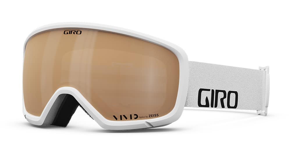 Gogle zimowe GIRO RINGO WHITE WORDMARK (OTG) (Sferyczne) (Szyba lustrzana kolorowa VIVID-Carl Zeiss EMBER 19-42% S2) (NEW 2024/2025)