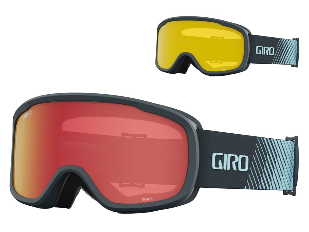 Gogle zimowe GIRO ROAM DARK SHARK LIGHT STREAKER (OTG) (Cylindryczne) (szyba AMBER SCARLET 19-42% S2 + YELLOW 77% S1) (NEW 2024/2025)