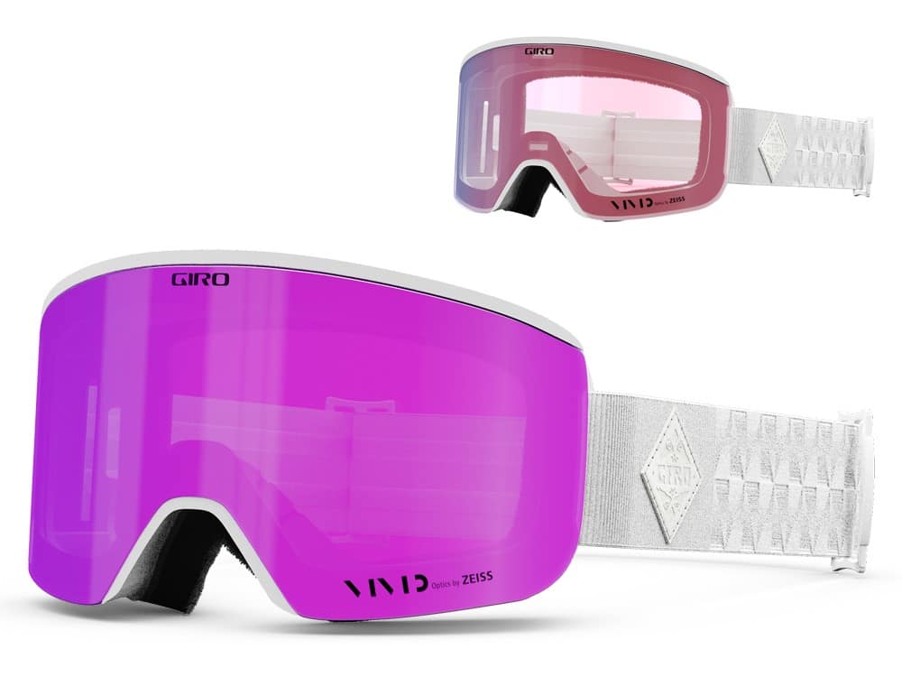 Gogle zimowe GIRO ELLA WHITE BLISS (Cylindryczne) (szyba VIVID PINK 00% S2 + VIVID INFRARED 62% S1) (NEW 2024/2025).