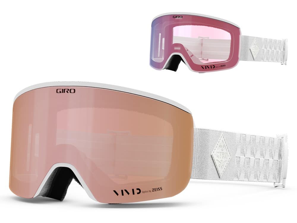 Gogle zimowe GIRO ELLA WHITE BLISS (Cylindryczne) (szyba VIVID ROSE GOLD 19-42% S2 + VIVID INFRARED 62% S1) (NEW 2024/2025).