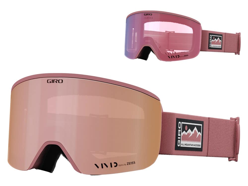 Gogle zimowe GIRO ELLA ROSE ACCESS (Cylindryczne) (szyba VIVID ROSE GOLD 19-42% S2 + VIVID INFRARED 62% S1) (NEW 2024/2025).