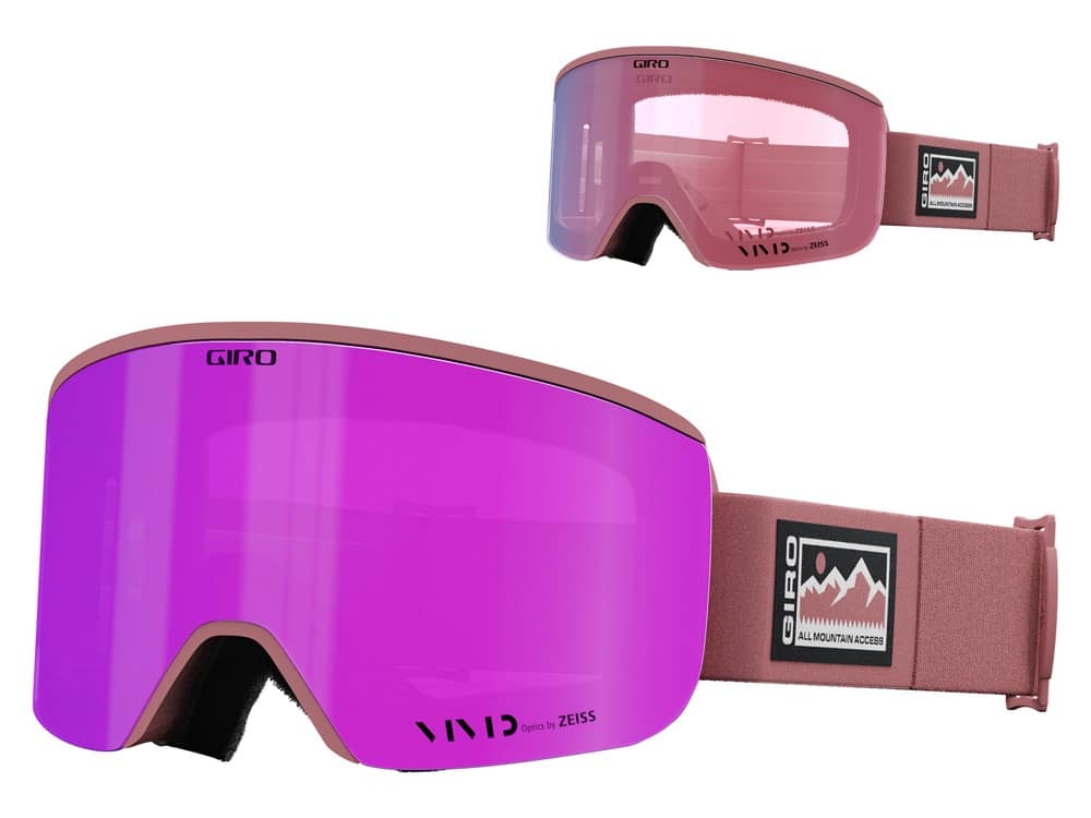 Gogle zimowe GIRO ELLA ROSE ACCESS (Cylindryczne) (szyba VIVID PINK 00% S2 + VIVID INFRARED 62% S1) (NEW 2024/2025).