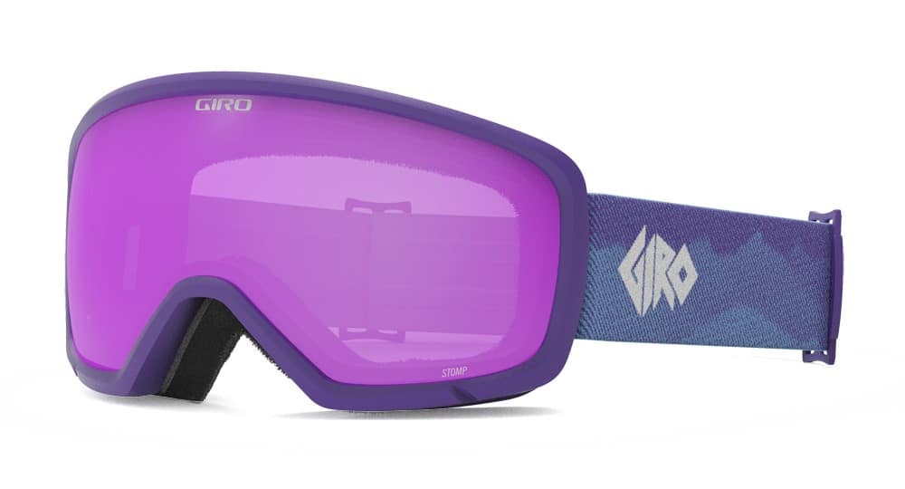 Gogle zimowe juniorskie GIRO STOMP PURPLE LINTICULAR (OTG) (Cylindryczne) (szyba AMBER PINK 19-42% S2) (NEW 2024/2025)