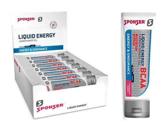 Żel energetyczny SPONSER LIQUID ENERGY BCAA strawberry banana pudełko (18 tubek x 70g) (NEW)