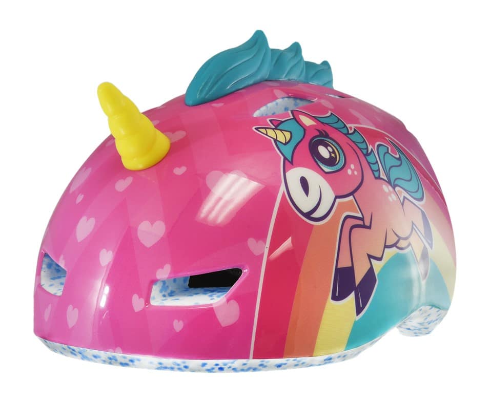 Vaikiškas ir jaunimo šalmas RASKULLZ UNICORN 3D, dydis XXS, kūdikiams nuo 1 metų, su pritaikymo sistema (48-52 cm)